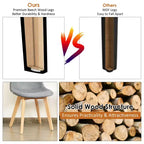 Costway Lot de 4 Chaises de Salle à Manger Modernes avec Pieds en Bois pour Maison Meubles Gris