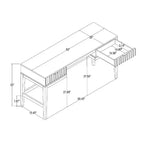 Bureau coquille Thousand Oaks Wood - Threshold conçu avec Studio McGee