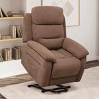 Fauteuil inclinable électrique Costway pour personnes âgées avec poche latérale et télécommande Gris/Marron