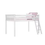 Lit superposé simple Max & Lily, lits superposés en bois massif avec échelle pour enfants, pas besoin de sommier tapissier