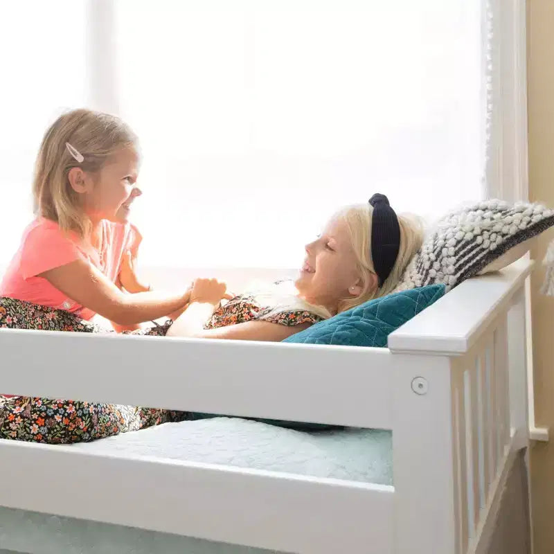Lit superposé simple Max & Lily, lits superposés en bois massif avec échelle pour enfants, pas besoin de sommier tapissier
