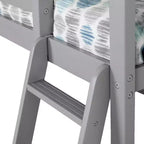 Lit superposé simple Max & Lily, lits superposés en bois massif avec échelle pour enfants, pas besoin de sommier tapissier
