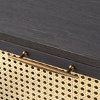 Table de chevet Andros avec façade de tiroir en cannage synthétique - Buylateral