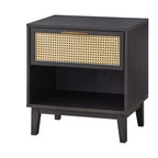 Andros Night Stand with Faux Cane Drawer Front - Buylateral