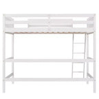 Lit superposé en bois double avec échelle, cadre de lit en bois, pas besoin de sommier tapissier - ModernLuxe