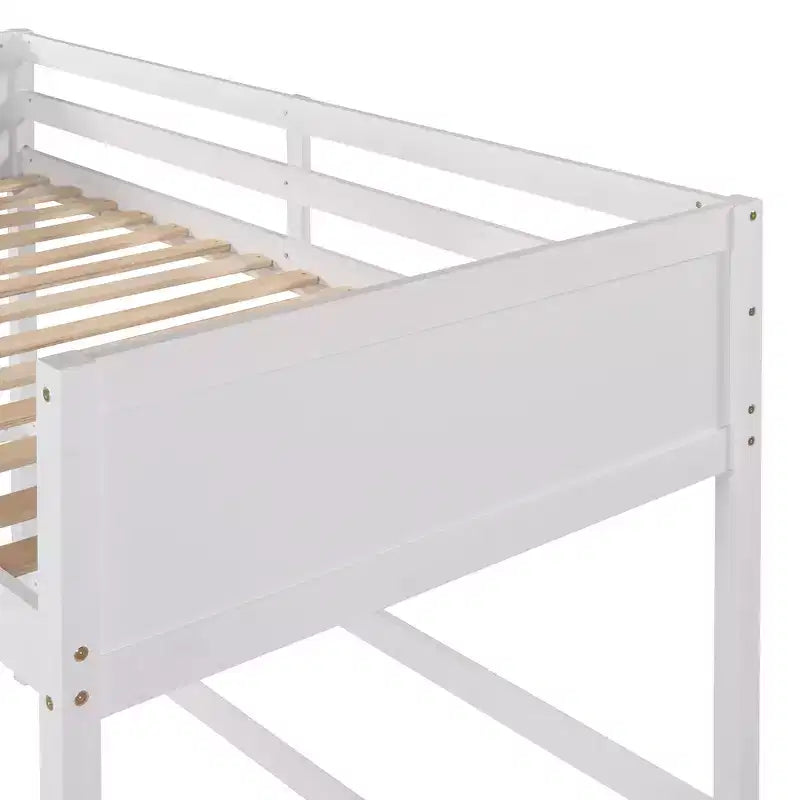 Lit superposé en bois double avec échelle, cadre de lit en bois, pas besoin de sommier tapissier - ModernLuxe