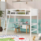 Lit superposé en bois double avec échelle, cadre de lit en bois, pas besoin de sommier tapissier - ModernLuxe