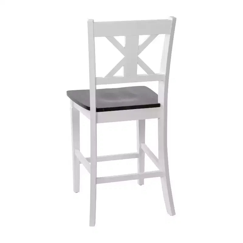 Flash Furniture Gwendolyn, lot de 2 tabourets de bar modernes de style rustique en bois massif de qualité commerciale, hauteur comptoir