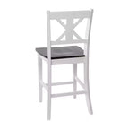 Flash Furniture Gwendolyn, lot de 2 tabourets de bar modernes de style rustique en bois massif de qualité commerciale, hauteur comptoir
