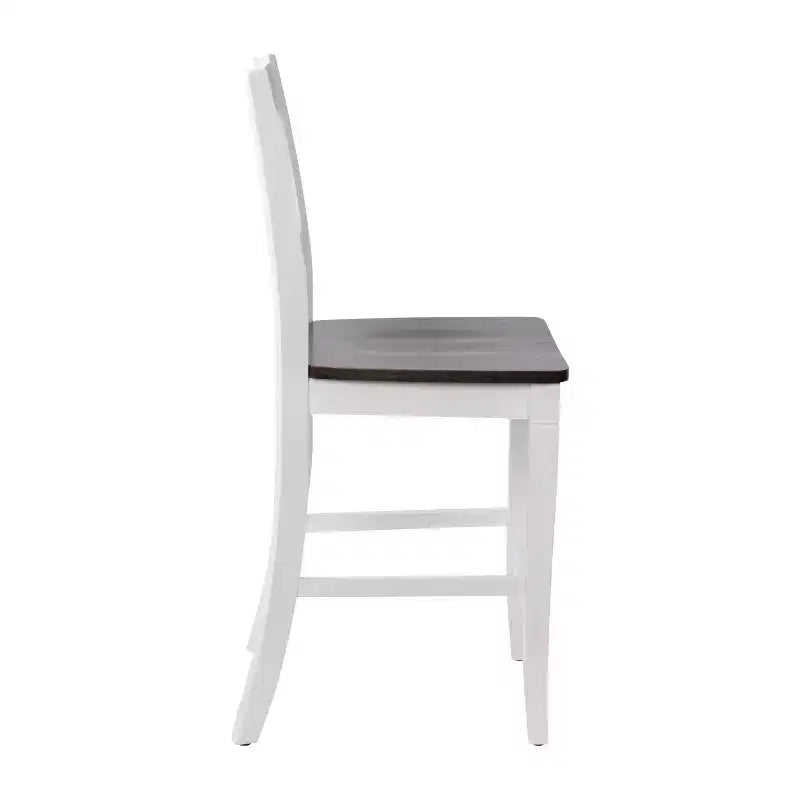 Flash Furniture Gwendolyn, lot de 2 tabourets de bar modernes de style rustique en bois massif de qualité commerciale, hauteur comptoir
