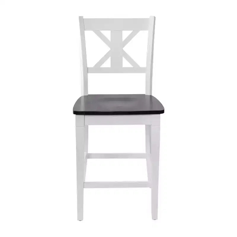 Flash Furniture Gwendolyn, lot de 2 tabourets de bar modernes de style rustique en bois massif de qualité commerciale, hauteur comptoir