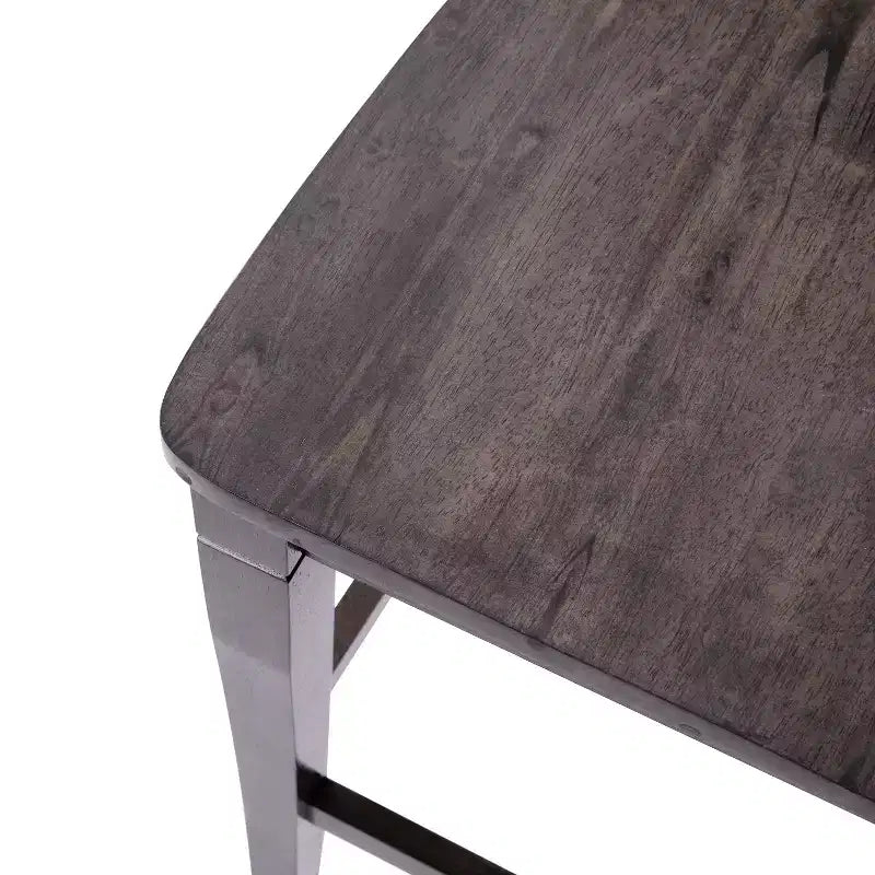 Flash Furniture Gwendolyn, lot de 2 tabourets de bar modernes de style rustique en bois massif de qualité commerciale, hauteur comptoir