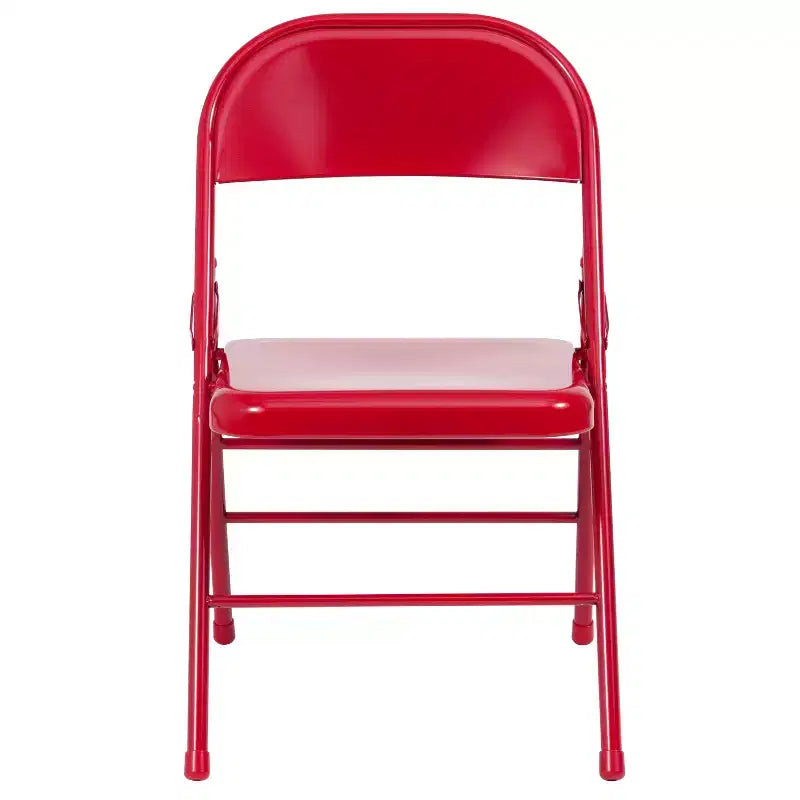 Emma et Oliver Lot de 4 chaises pliantes en métal à triple renfort et double charnière