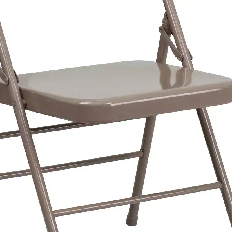 Emma et Oliver Lot de 4 chaises pliantes en métal à triple renfort et double charnière