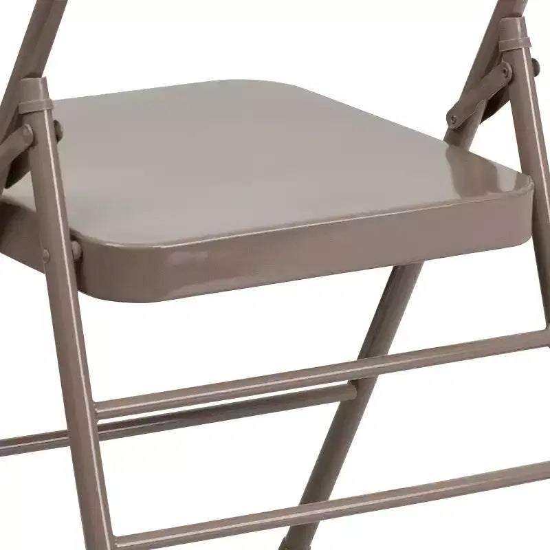 Emma et Oliver Lot de 4 chaises pliantes en métal à triple renfort et double charnière