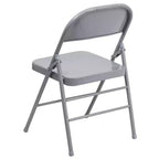 Emma et Oliver Lot de 4 chaises pliantes en métal à triple renfort et double charnière
