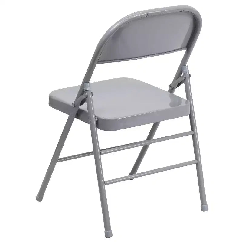 Emma et Oliver Lot de 4 chaises pliantes en métal à triple renfort et double charnière