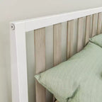 Lit plateforme scandinave double Max & Lily, en bois massif avec tête de lit pour enfants