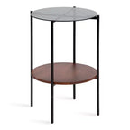 Kate and Laurel Ottelo Round Wood Side Table, 18x18x27, Brown