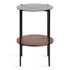 Table d'appoint ronde en bois Kate and Laurel Ottelo, 18x18x27, marron