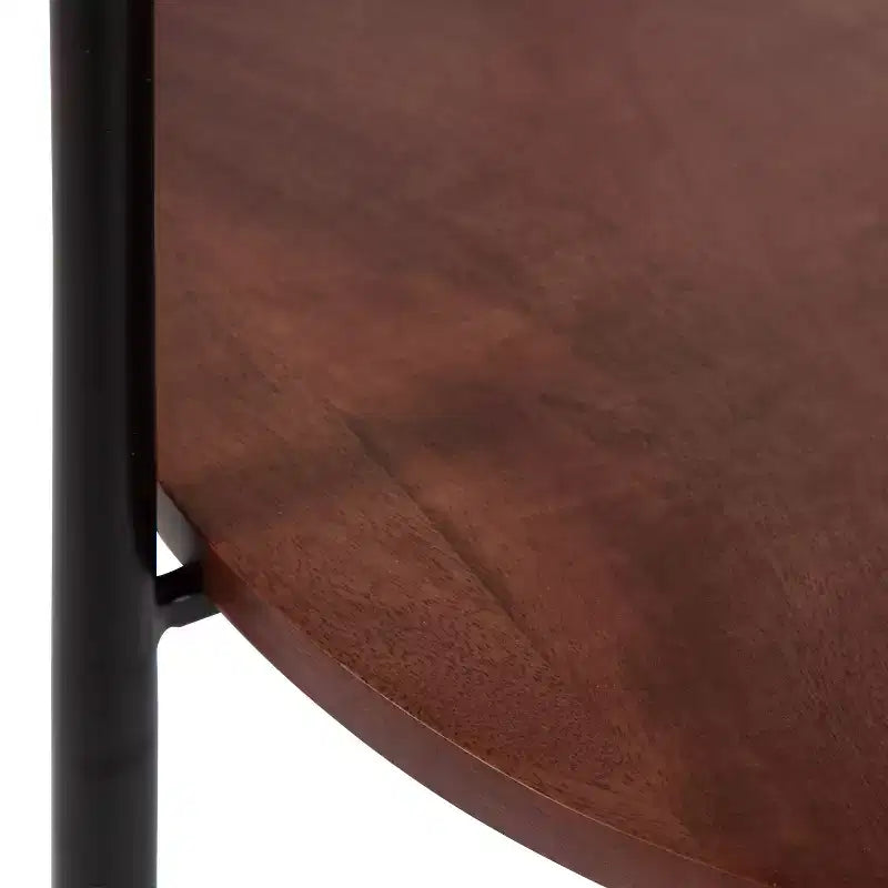 Table d'appoint ronde en bois Kate and Laurel Ottelo, 18x18x27, marron