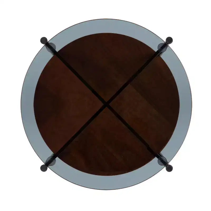 Table d'appoint ronde en bois Kate and Laurel Ottelo, 18x18x27, marron