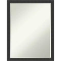 Amanti Art Mezzanotte Black Petite Bevel Wood Bathroom Wall Mirror 26 x 20 in.