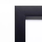 Miroir mural de salle de bain Amanti Art Mezzanotte noir biseauté en bois 26 x 20 po