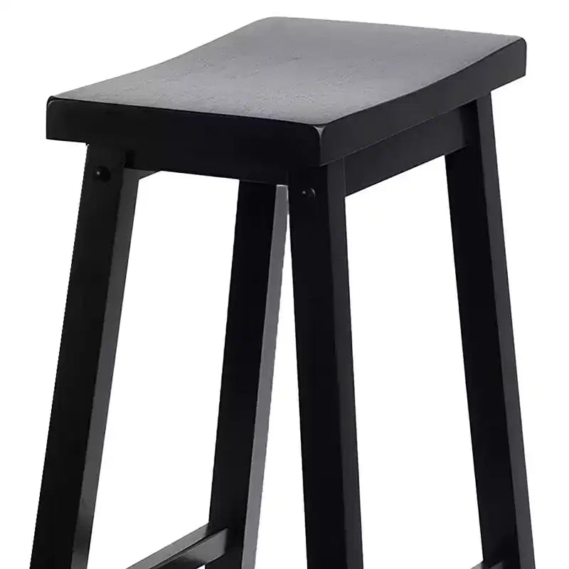 Tabourets de cuisine classiques PJ Wood avec siège selle, hauteur 29 po, noirs (paquet de 10)