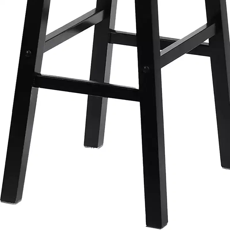 Tabourets de cuisine classiques PJ Wood avec siège selle, hauteur 29 po, noirs (paquet de 10)