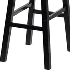 Tabourets de cuisine classiques PJ Wood avec siège selle, hauteur 29 po, noirs (paquet de 10)