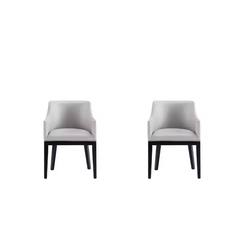 Lot de 2 fauteuils de salle à manger modernes en similicuir Gansevoort - Manhattan Comfort