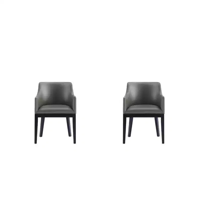 Lot de 2 fauteuils de salle à manger modernes en similicuir Gansevoort - Manhattan Comfort