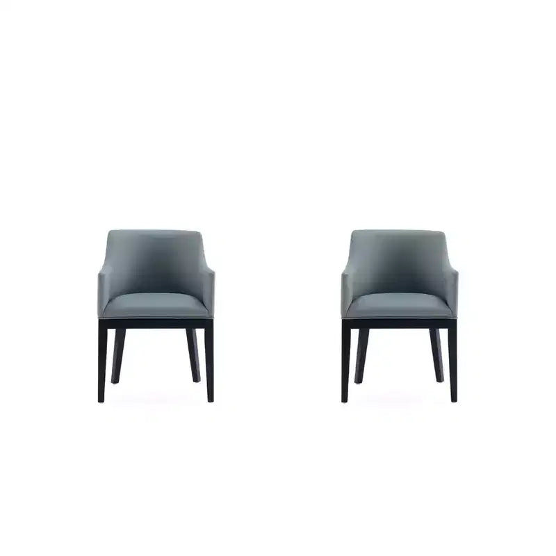 Lot de 2 fauteuils de salle à manger modernes en similicuir Gansevoort - Manhattan Comfort