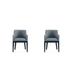 Lot de 2 fauteuils de salle à manger modernes en similicuir Gansevoort - Manhattan Comfort