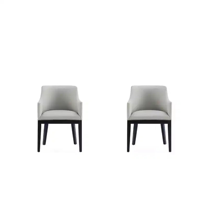 Lot de 2 fauteuils de salle à manger modernes en similicuir Gansevoort - Manhattan Comfort