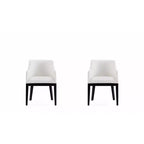 Set of 2 Gansevoort Modern Faux Leather Dining Armchairs - Manhattan Comfort