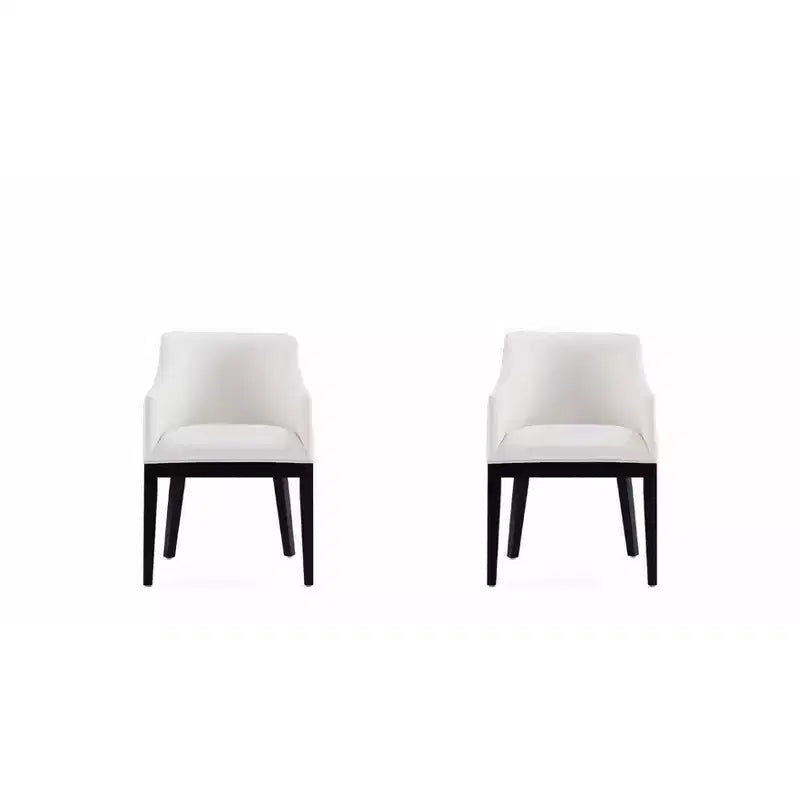 Set of 2 Gansevoort Modern Faux Leather Dining Armchairs - Manhattan Comfort