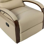 Fauteuil inclinable manuel pivotant et basculant en cuir véritable Clemens avec accoudoirs incurvés décoratifs, lot de 2 | ART OF LIVING DESIGNS