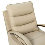 Fauteuil inclinable manuel pivotant et basculant en cuir véritable Clemens avec accoudoirs incurvés décoratifs, lot de 2 | ART OF LIVING DESIGNS