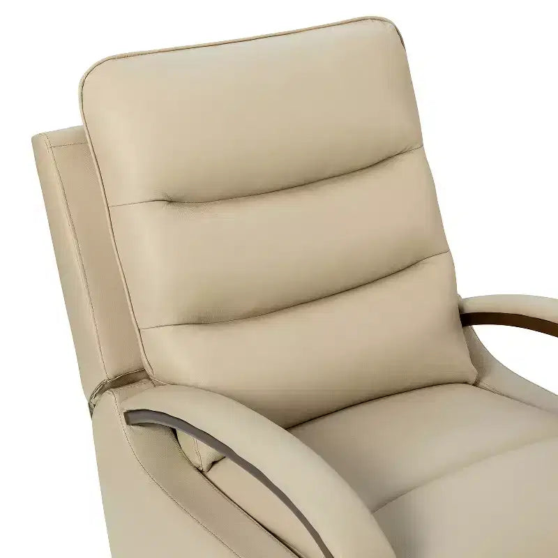 Fauteuil inclinable manuel pivotant et basculant en cuir véritable Clemens avec accoudoirs incurvés décoratifs, lot de 2 | ART OF LIVING DESIGNS