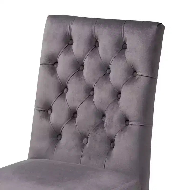 Lot de 2 chaises de salle à manger Sherine en velours et métal - Baxton Studio