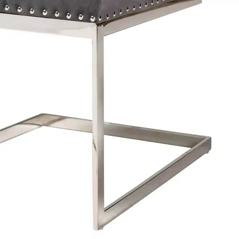 Lot de 2 chaises de salle à manger Sherine en velours et métal - Baxton Studio