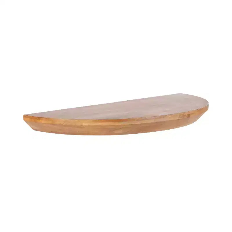Kate and Laurel Colter Half Circle Wood Floating Console Table, 28x3x14, Natural