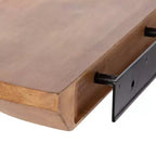 Console murale semi-circulaire en bois Kate and Laurel Colter, 28x3x14, Naturel