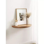 Console murale semi-circulaire en bois Kate and Laurel Colter, 28x3x14, Naturel