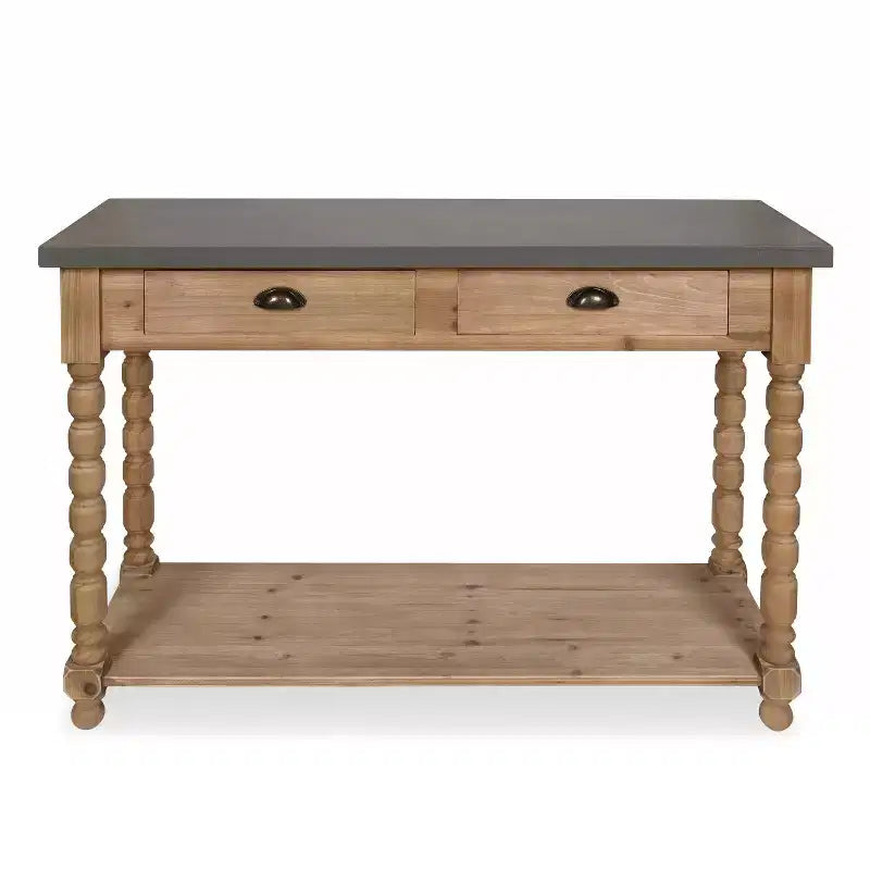 Console en bois rectangulaire Kate and Laurel Rutledge, 48x16x32, marron rustique