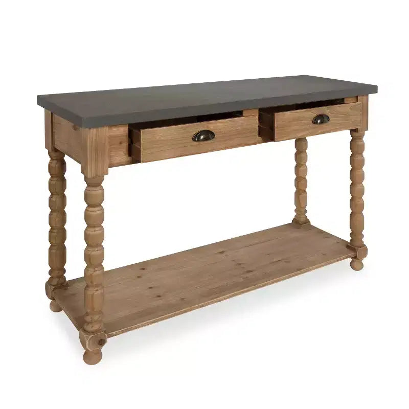 Console en bois rectangulaire Kate and Laurel Rutledge, 48x16x32, marron rustique