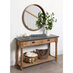 Console en bois rectangulaire Kate and Laurel Rutledge, 48x16x32, marron rustique