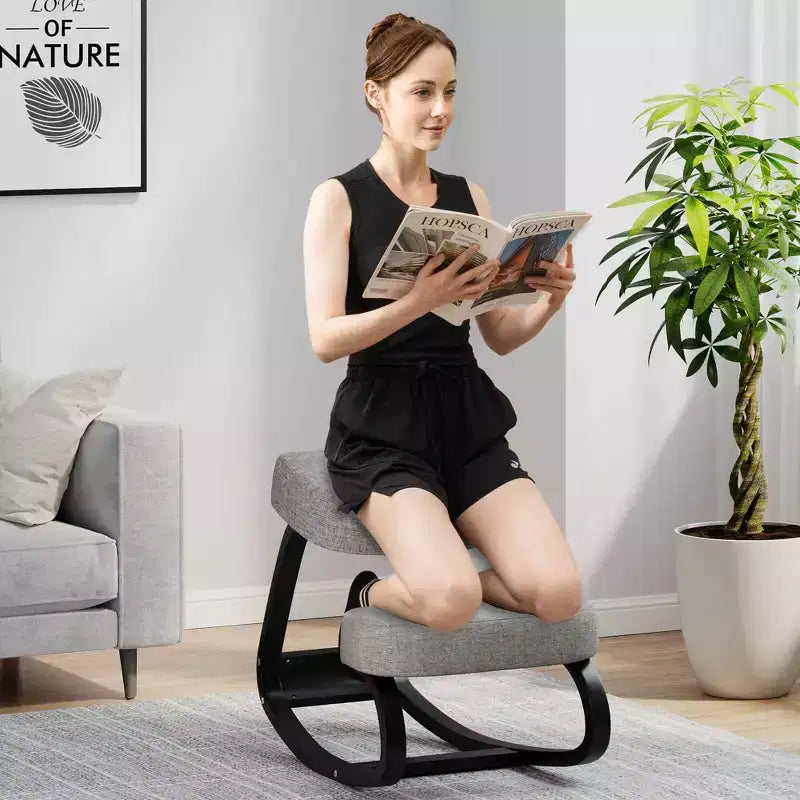 Chaise à bascule ergonomique Costway pour la bonne posture, soulage le mal de dos, coussin rembourré